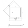 Besco brodzik kwadratowy Axim Ultraslim biały 90x90 z syfonem