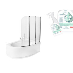 Besco Parawan nawannowy Ambition 3-skrzydłowy 123,5x139 z octem gospodarczym