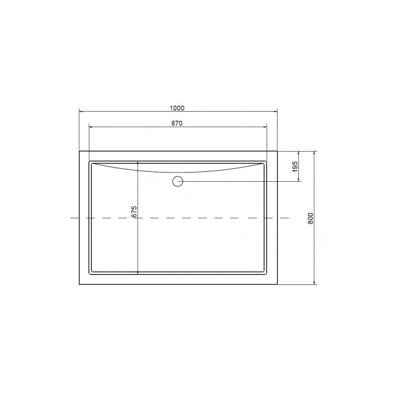 Besco brodzik prostokątny kompaktowy Alpina 100x80 z syfonem