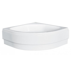 Besco brodzik półokrągły Diper II 90x90 z białą obudowa i syfonem