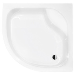 Besco brodzik półokrągły Diper I 90x90 z białą obudową i syfonem