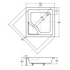 Besco brodzik kwadratowy Igor głęboki 80x80 z syfonem