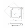 BESCO brodzik kwadratowy Ares 70x70 z syfonem i obudową