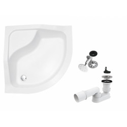 Besco brodzik półokrągły Oliver I 80x80 z syfonem