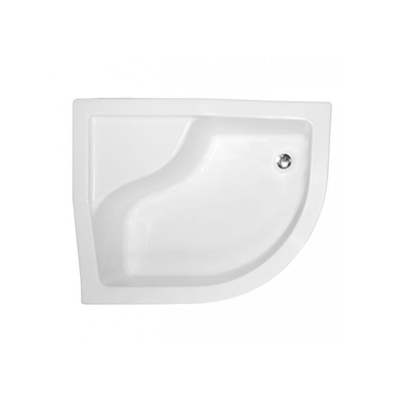 Besco brodzik asymetryczny Maxi lewy 100x80 z syfonem