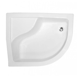 Besco brodzik asymetryczny Maxi lewy 120x85 z syfonem