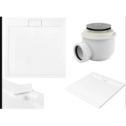 Besco brodzik kwadratowy Axim Ultaslim 90x90 z syfonem