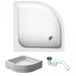 Polimat  brodzik półokrągły Pako 90x90 z syfonem