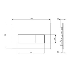 Deante przycisk sterujący slim do stelaży wc bianco