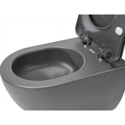 Deante miska wisząca bezkołnierzowa Peonia antracyt/titanium