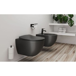 Deante miska wisząca bezkołnierzowa Peonia antracyt/titanium