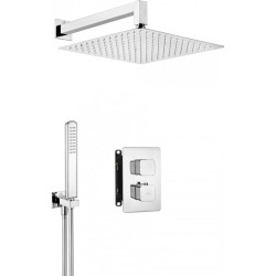 Deante komplet podtynkowy natryskowy brąz szczotkowany z boxem termostatycznym okrągły