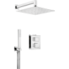 Deante komplet podtynkowy natryskowy chrom z boxem termostatycznym kwadratowy