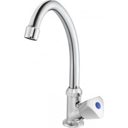 Deante Bateria umywalkowa stojąca do wody zimnej lub zmieszanej - chrom z wylewką