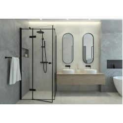 Deante deszczownia Arnika nero z baterią mieszaczową