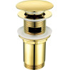 Deante click-clack gold okrągły, z tuleją, umywalkowy