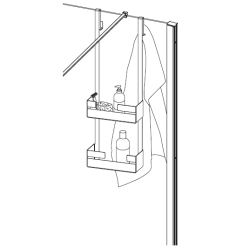 Deante Mokko nero półka na kabinę typ c