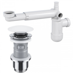 Deante syfon do umywalki płaski space-saver teleskopowy, biały