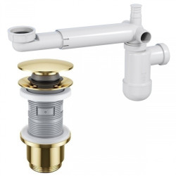 Deante syfon do umywalki płaski space-saver teleskopowy, biały