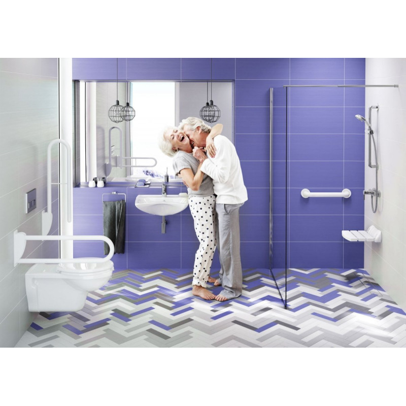 Deante Vital siedzisko ścienne białe składane