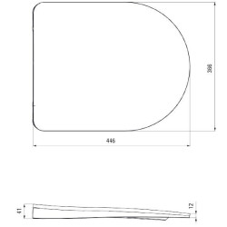 Deante deska slim wolnoopadająca do miski Peonia i Peonia zero biała