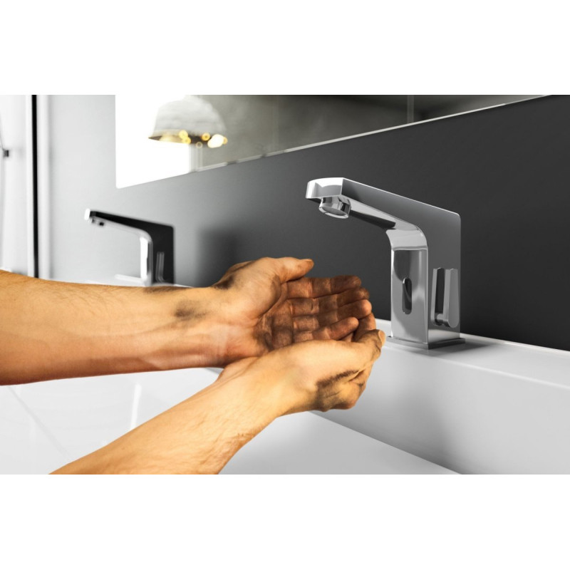 Deante Sensor bateria umywalkowa regulowana chrom sensorowa