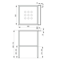 Deante Temisto umywalka 565x500 biały, nero