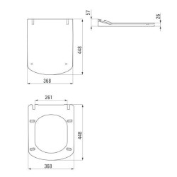 Deante deska slim wolnoopadająca do miski Blur biała