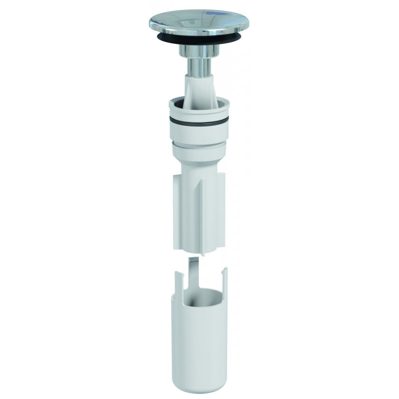 Deante click-clack chrom czyszczony od góry easy clean z syfonem w komplecie