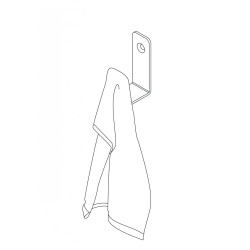 Deante Mokko nero haczyk pojedynczy