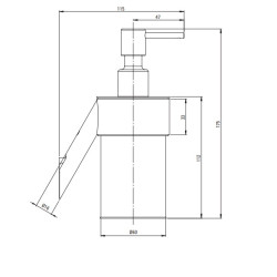 Deante Silia dozownik mydła, ścienny, nero