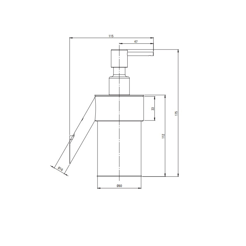Deante Silia dozownik mydła, ścienny, nero