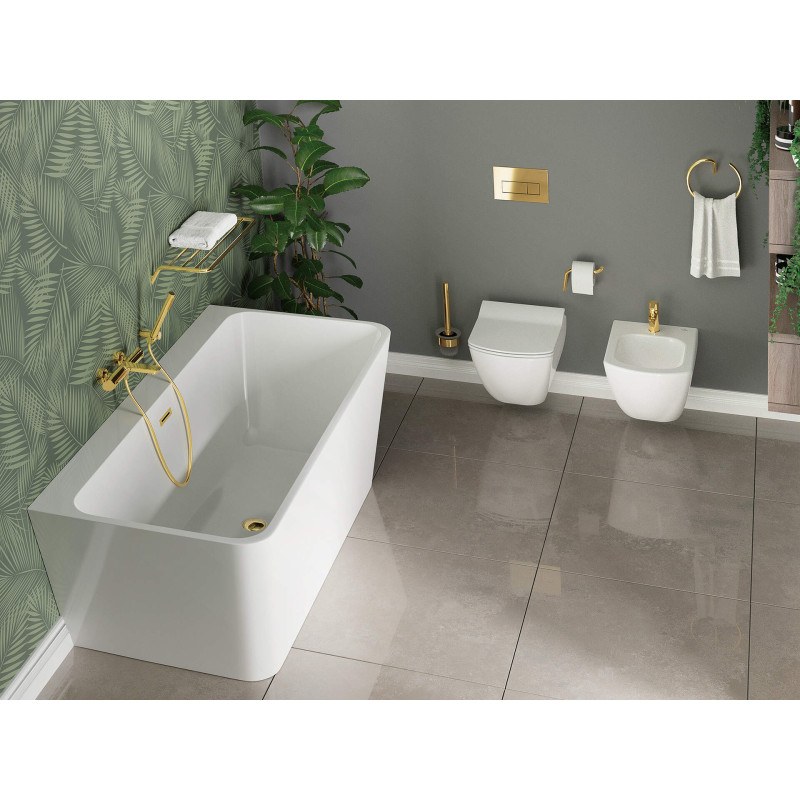 Deante Silia wieszak na ręcznik, ścienny okrągły, gold