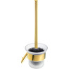 Deante Silia szczotka wc z pojemnikiem, wisząca, gold