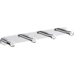 Deante Jaśmin haczyk poczwórny na listwie, chrom