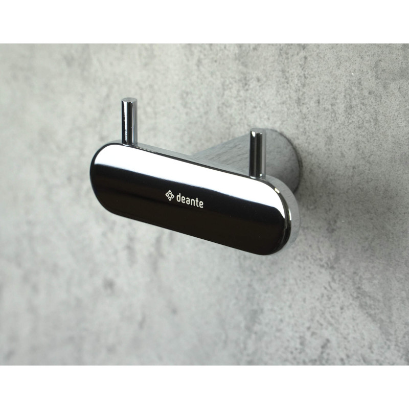 Deante Round haczyk podwójny, chrom