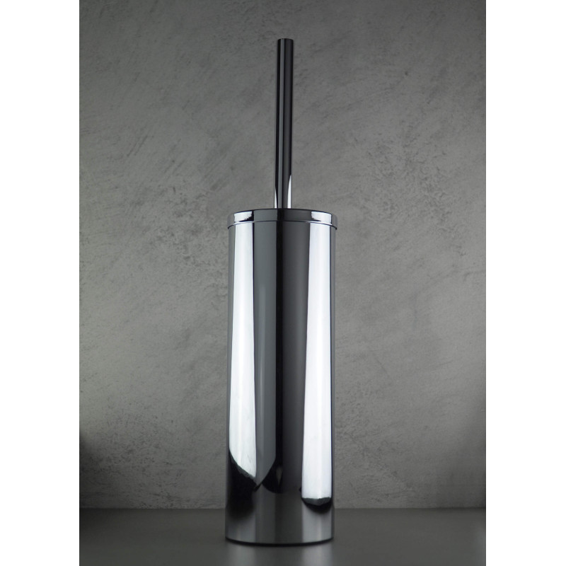 Deante Round szczotka wc z pojemnikiem, wolnostojąca, chrom