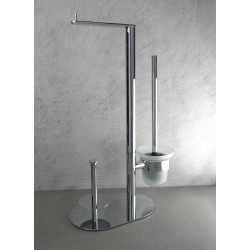 Deante Round stojak na papier, 3-funkcyjny, chrom