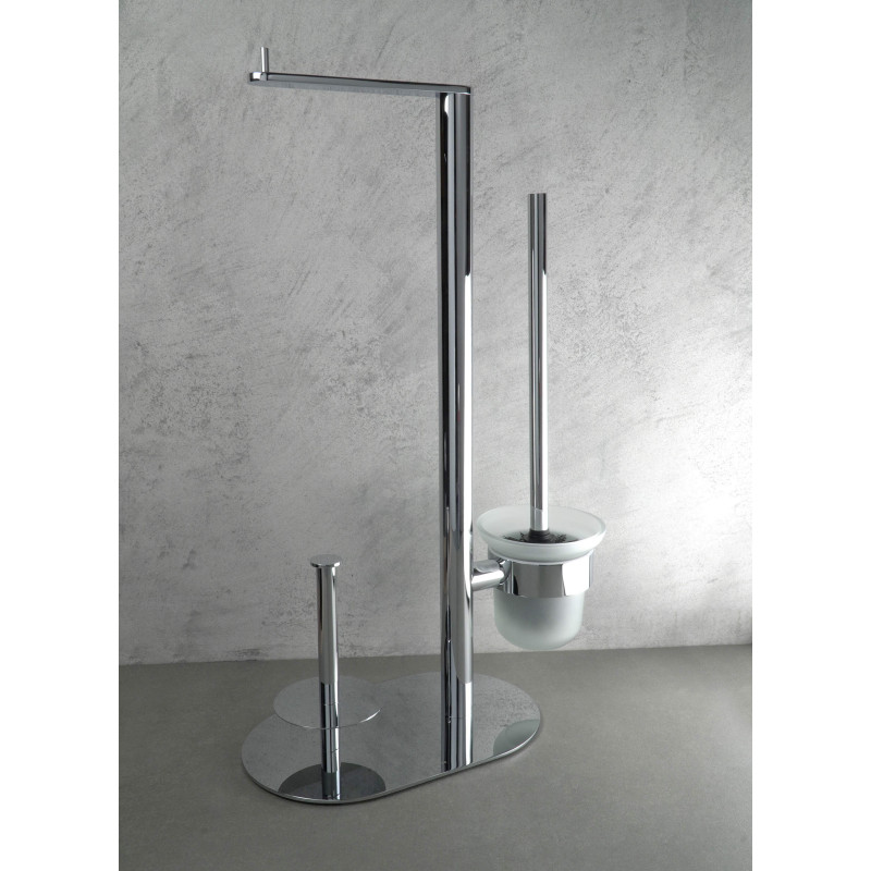 Deante Round stojak na papier, 3-funkcyjny, chrom