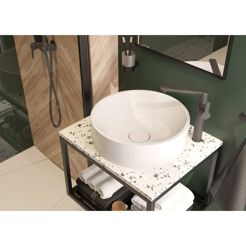 Deante Silia ściągaczka do wody, z wieszakiem, bianco