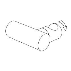 Deante uchwyt punktowy round mosiężny nero