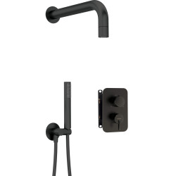 Deante komplet podtynkowy natryskowy Silia nero z boxem mieszaczowym