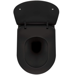 Deante miska wisząca Peonia nero + deska