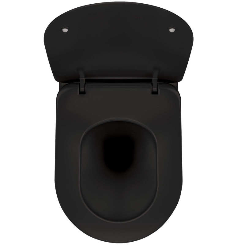 Deante miska wisząca Peonia nero + deska