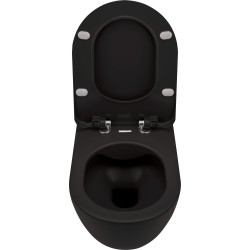 Deante miska wisząca Peonia nero + deska