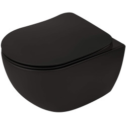 Deante miska wisząca Peonia nero + deska