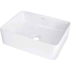 Deante umywalka Jaśmin biała stawiana na blat 400x300 mm