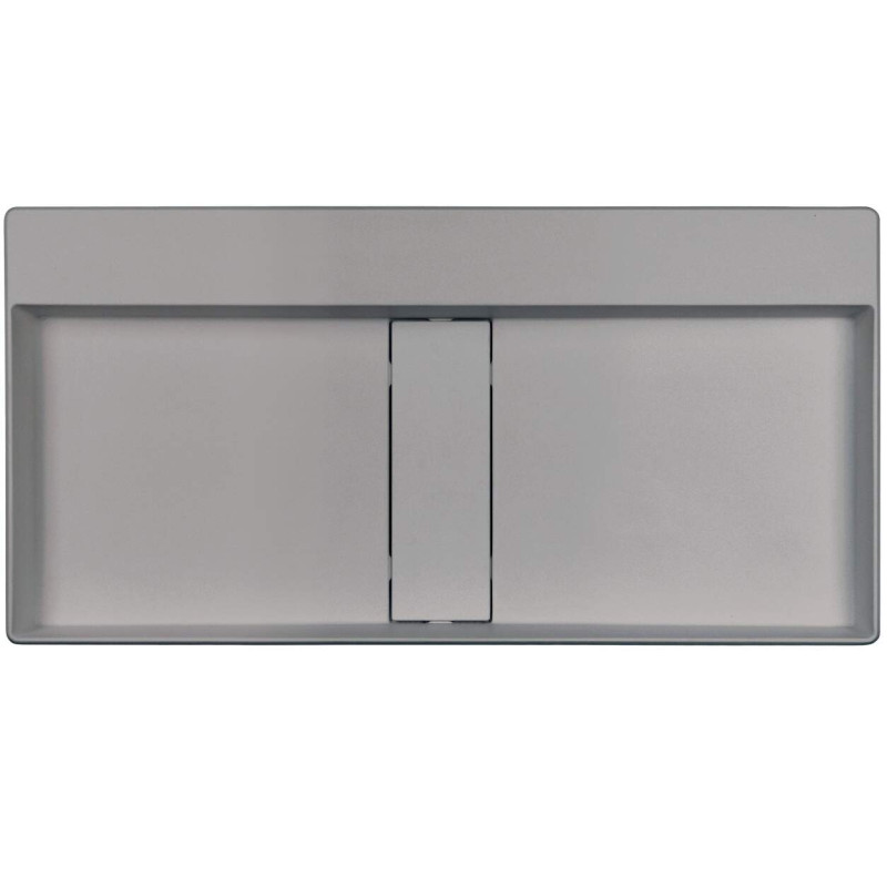 Deante umywalka Blur szary metalik 800x400 mm z maskownicą