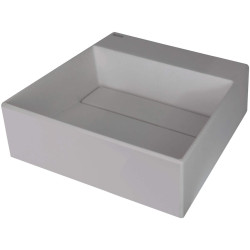 Deante Correo umywalka 400x400 szary metalik