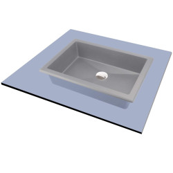 Deante Correo umywalka 500x400 szary metalik